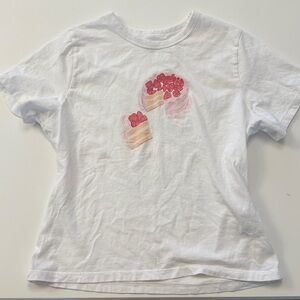 Abercrombie White Short-Sleeve Cake Graphic Tee